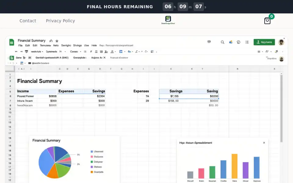 Screenshot of smartbudgetsheet.com