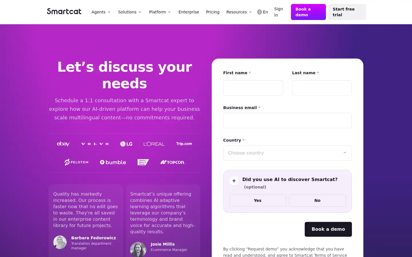 Screenshot of smartcat.com