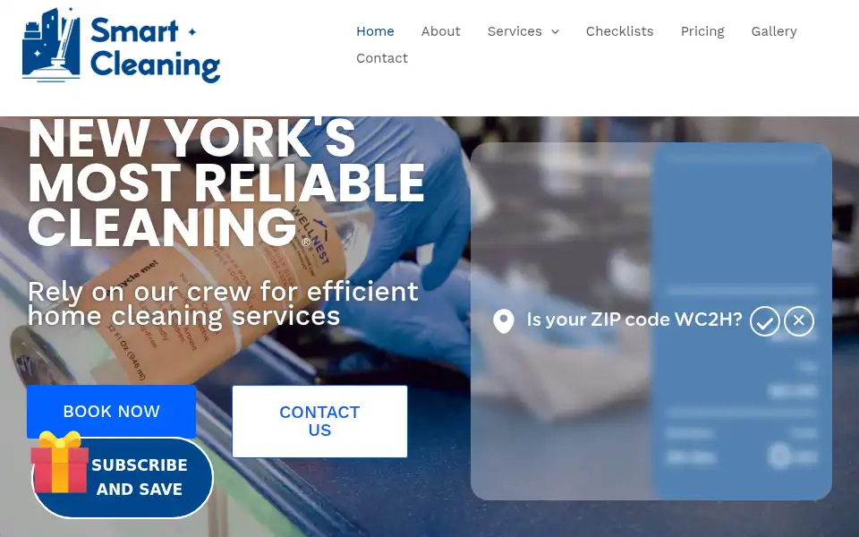 Screenshot of smartcleaningnyc.com
