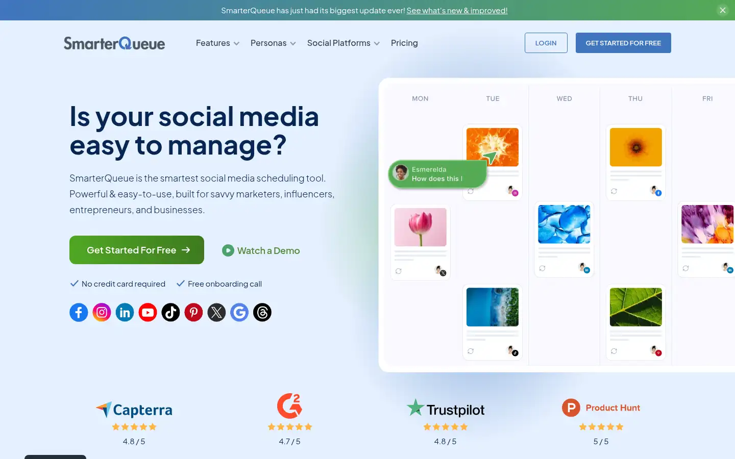 Screenshot of smarterqueue.com