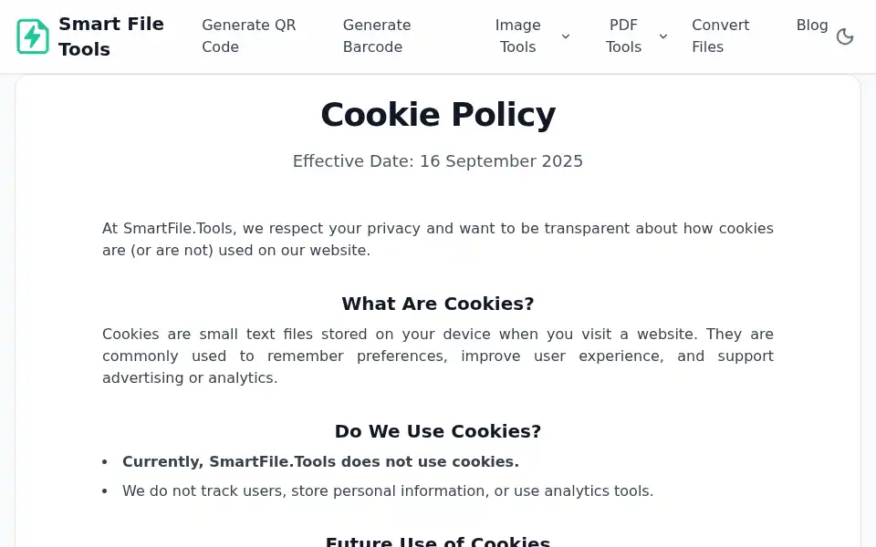 Screenshot of smartfile.tools
