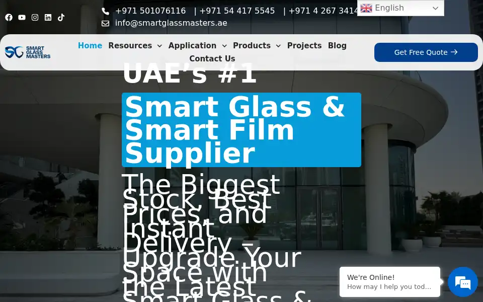 Screenshot of smartglassmasters.ae