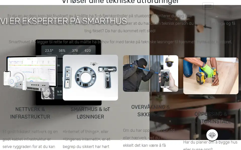 Screenshot of smarthuset.no