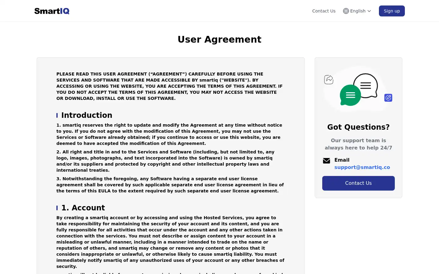 Screenshot of smartiq.co