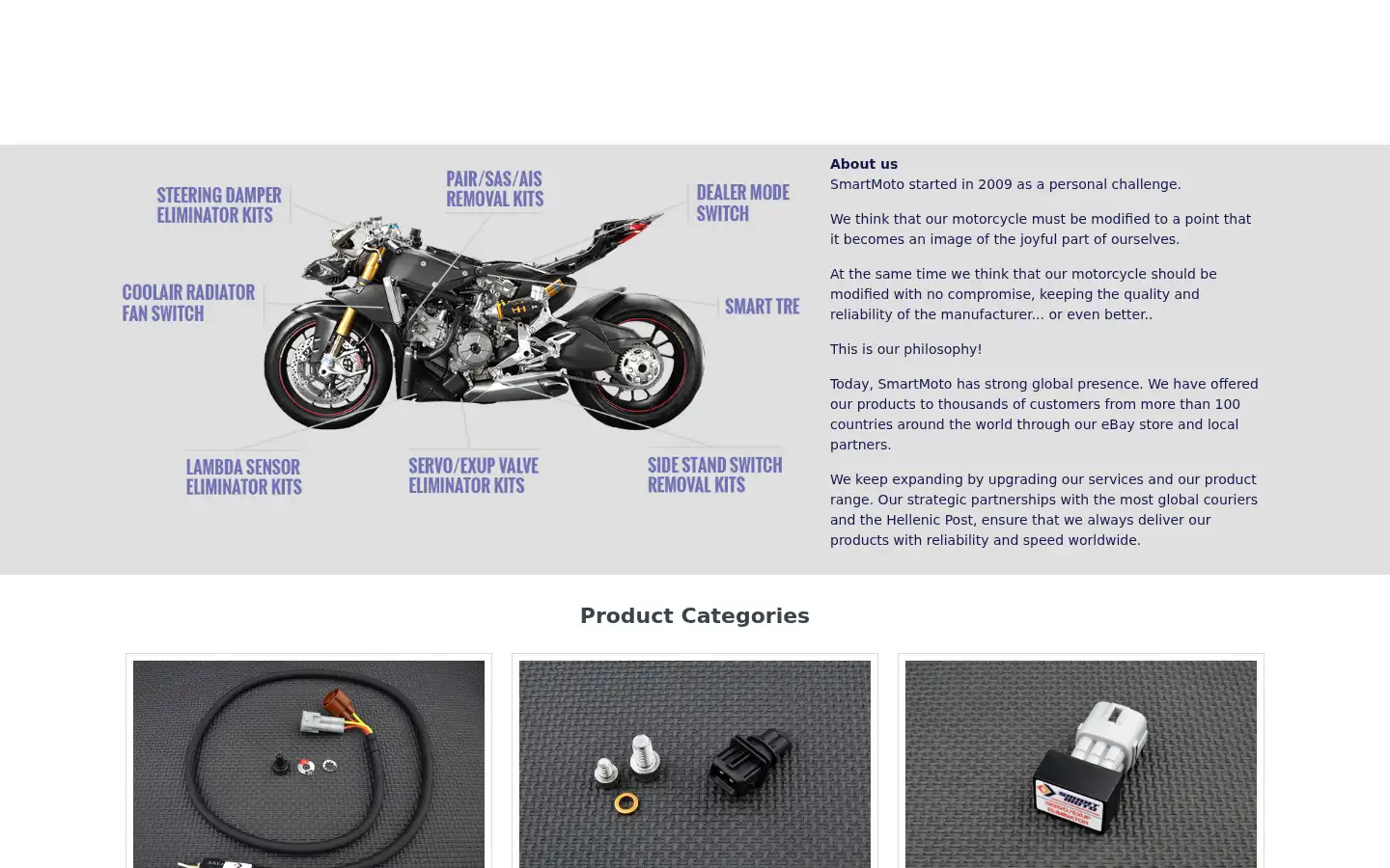 Screenshot of smartmoto-electronics.com