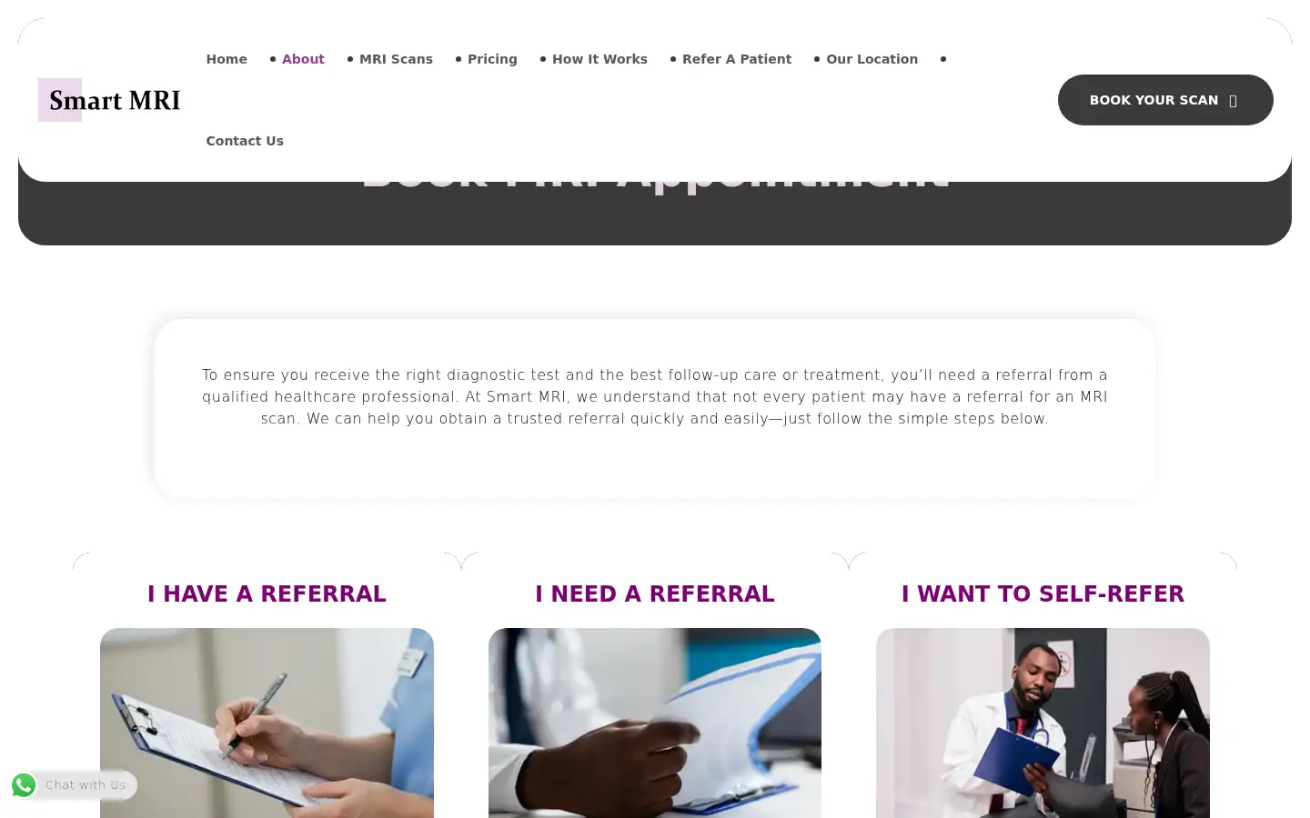 Screenshot of smartmri.co.uk