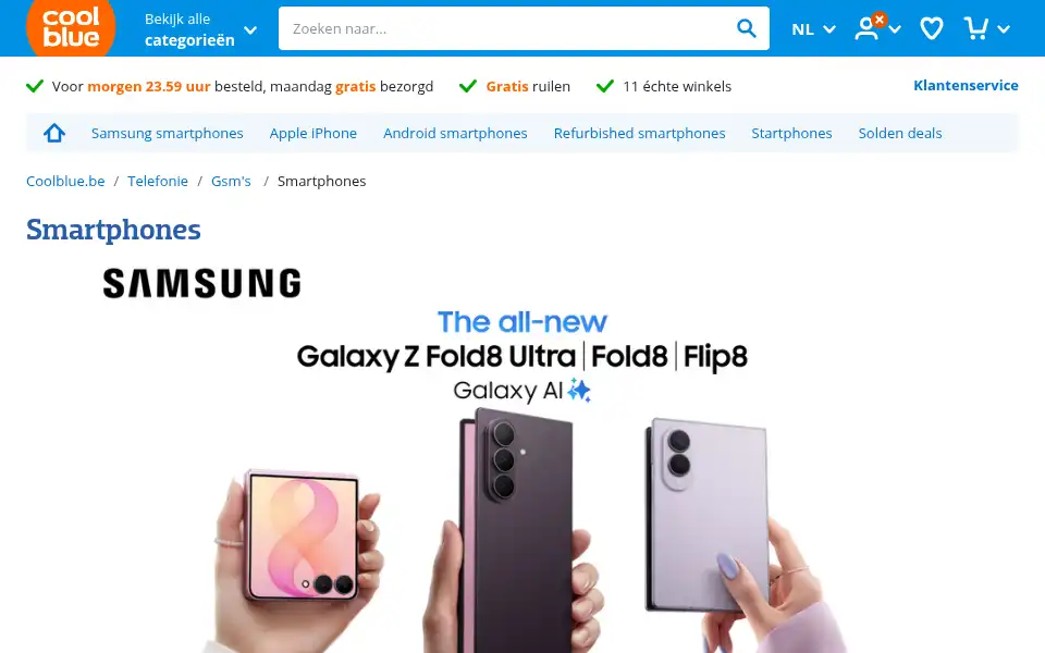 Screenshot of smartphoneshop.be
