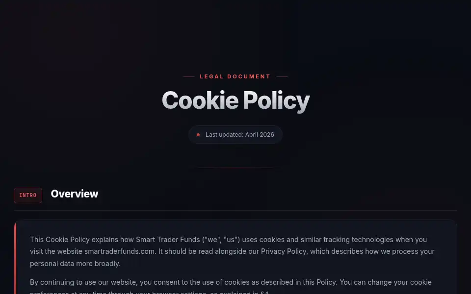 Screenshot of smartraderfunds.com