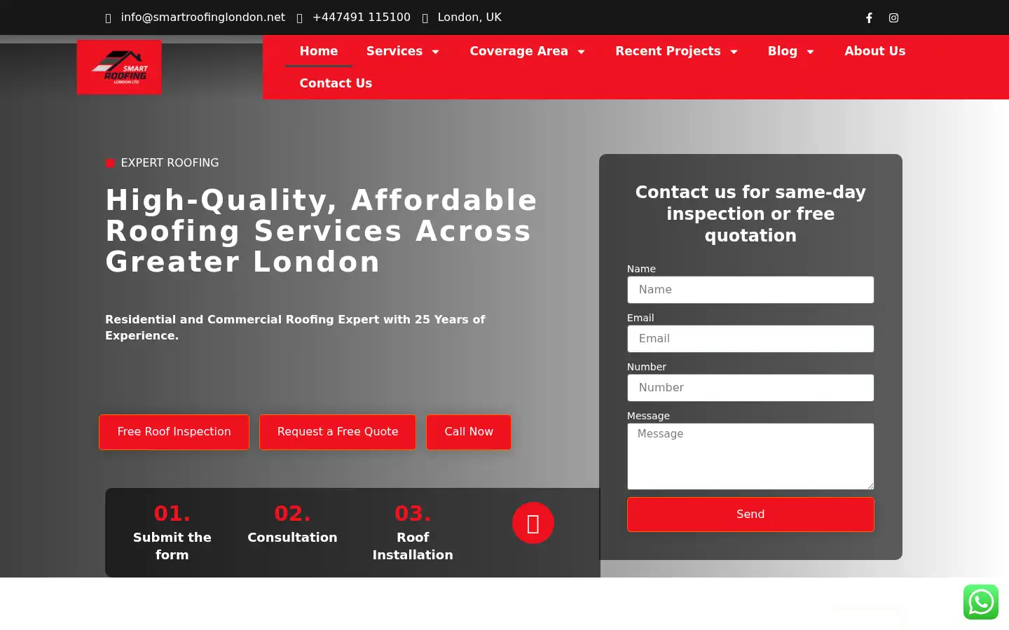 Screenshot of smartroofinglondon.net