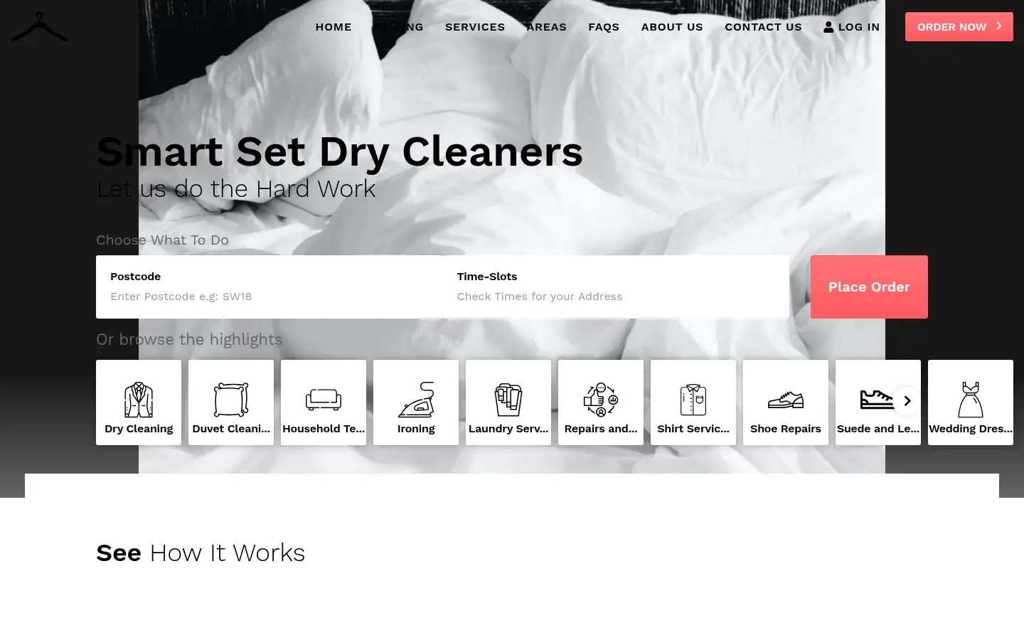 Screenshot of smartsetdrycleaners.co.uk