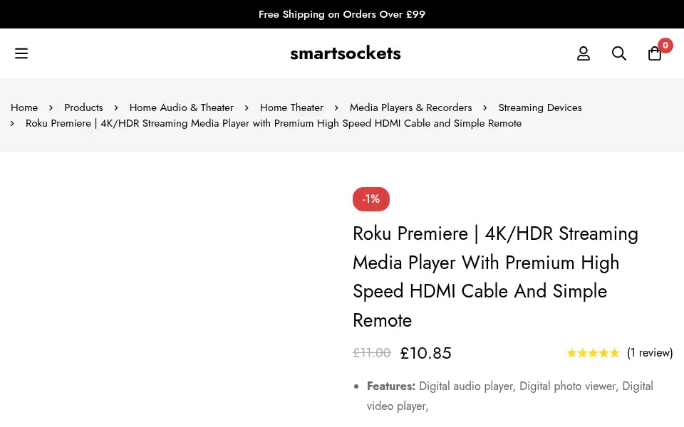 Screenshot of smartsockets.co.uk