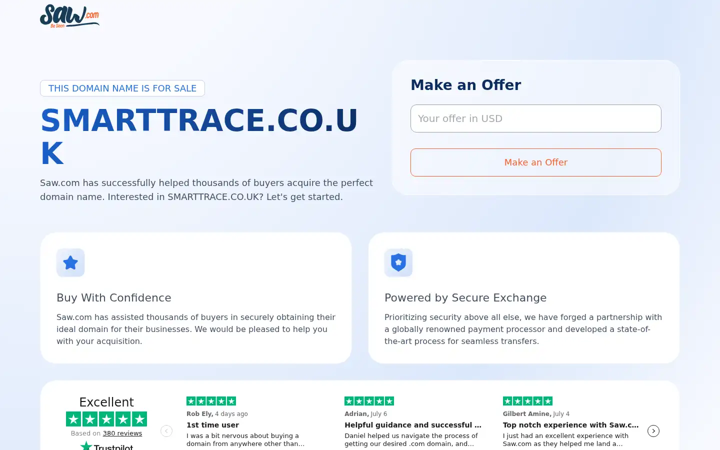 Screenshot of smarttrace.co.uk