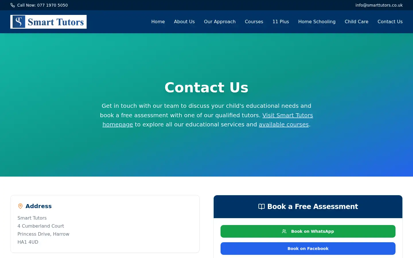 Screenshot of smarttutors.co.uk