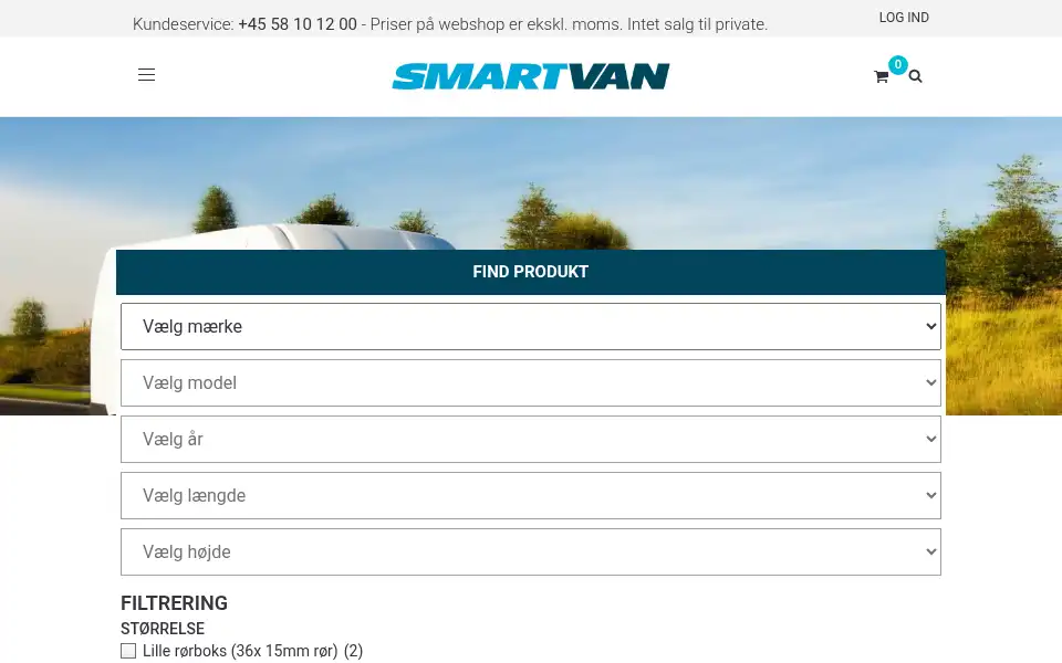 Screenshot of smartvan.dk