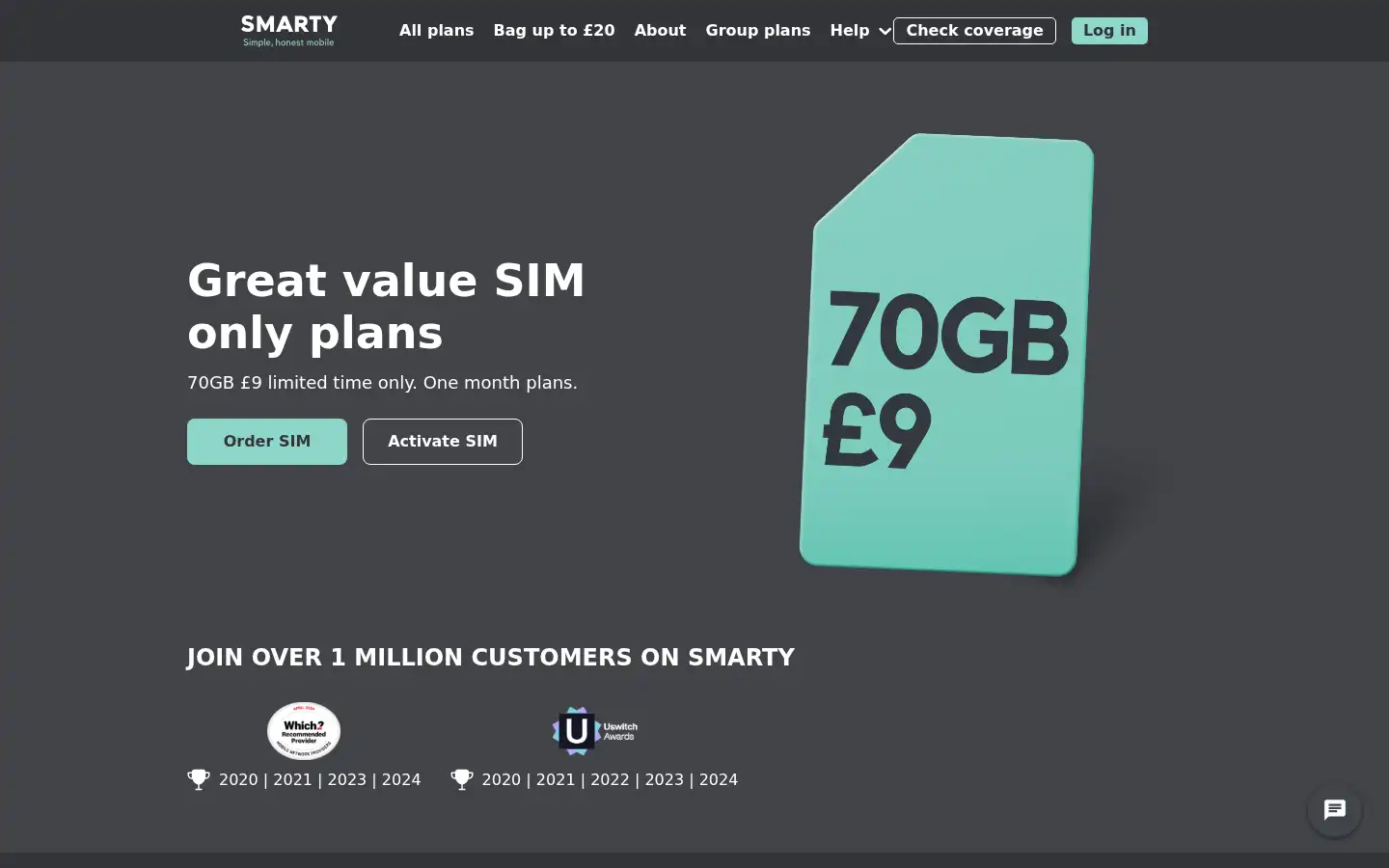 Screenshot of smarty.co.uk