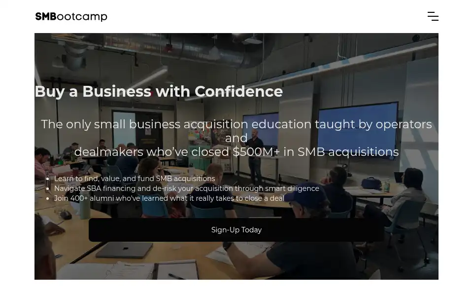 Screenshot of smbootcamp.co
