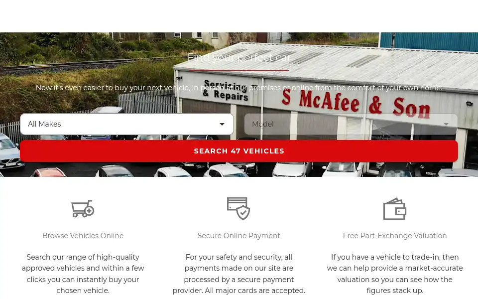 Screenshot of smcafeeandson.com