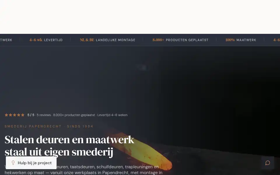 Screenshot of smederijgroen.nl