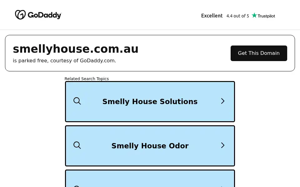 Screenshot of smellyhouse.com.au