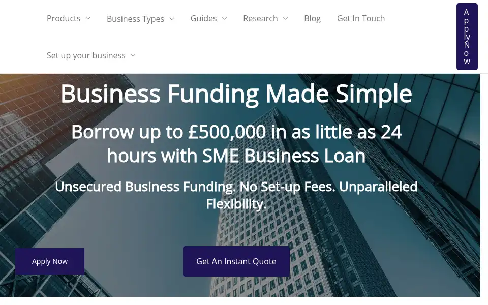Screenshot of smeloans.co.uk
