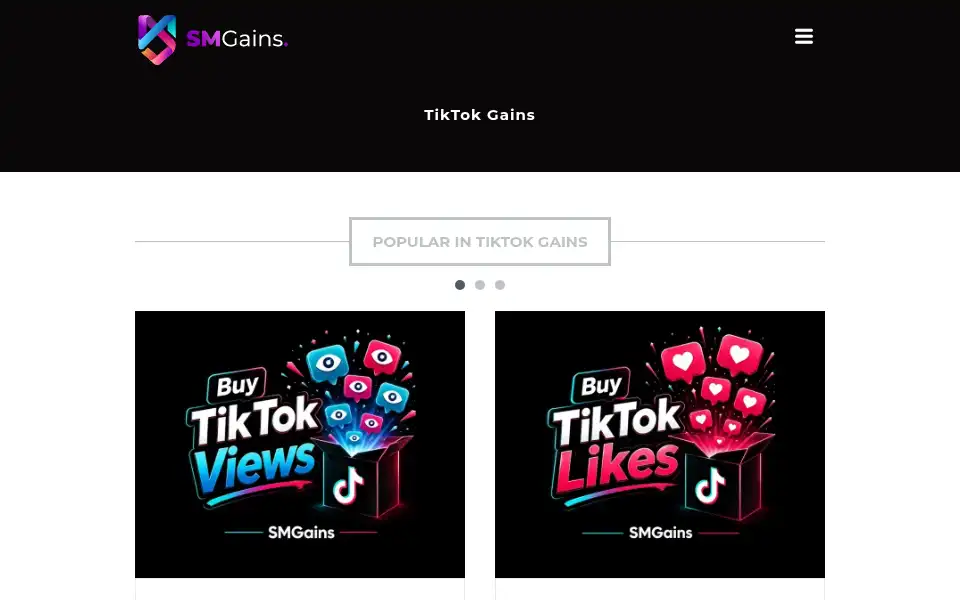 Screenshot of smgains.com