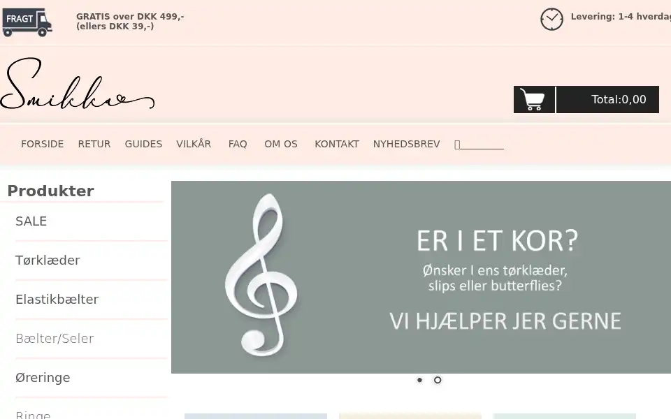 Screenshot of smikka.dk