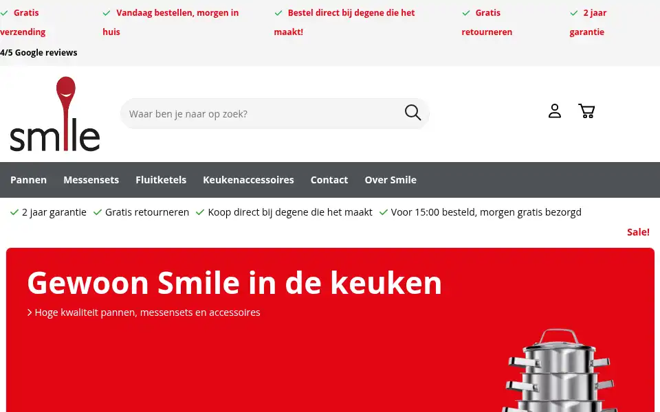 Screenshot of smile-keuken.nl