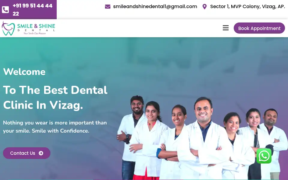 Screenshot of smileandshine.in
