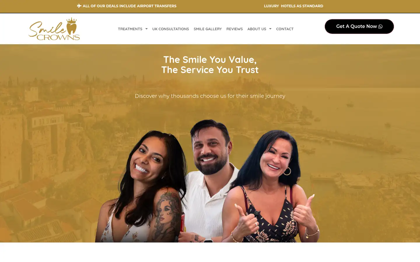 Screenshot of smilecrowns.com