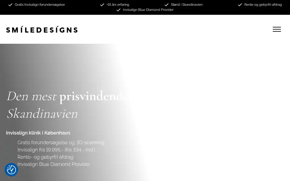 Screenshot of smiledesigns.dk
