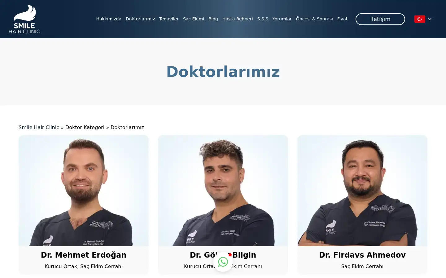 Screenshot of smilehairclinic.com