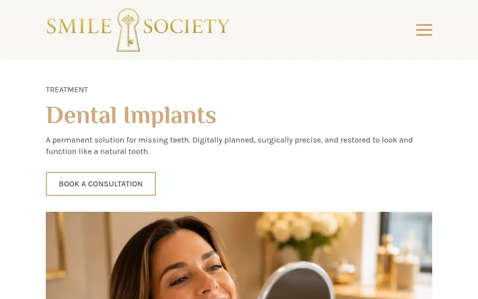 Screenshot of smilesociety.co.uk