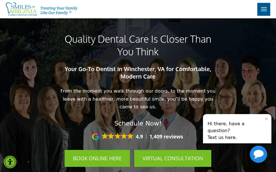 Screenshot of smilesofvirginia.com