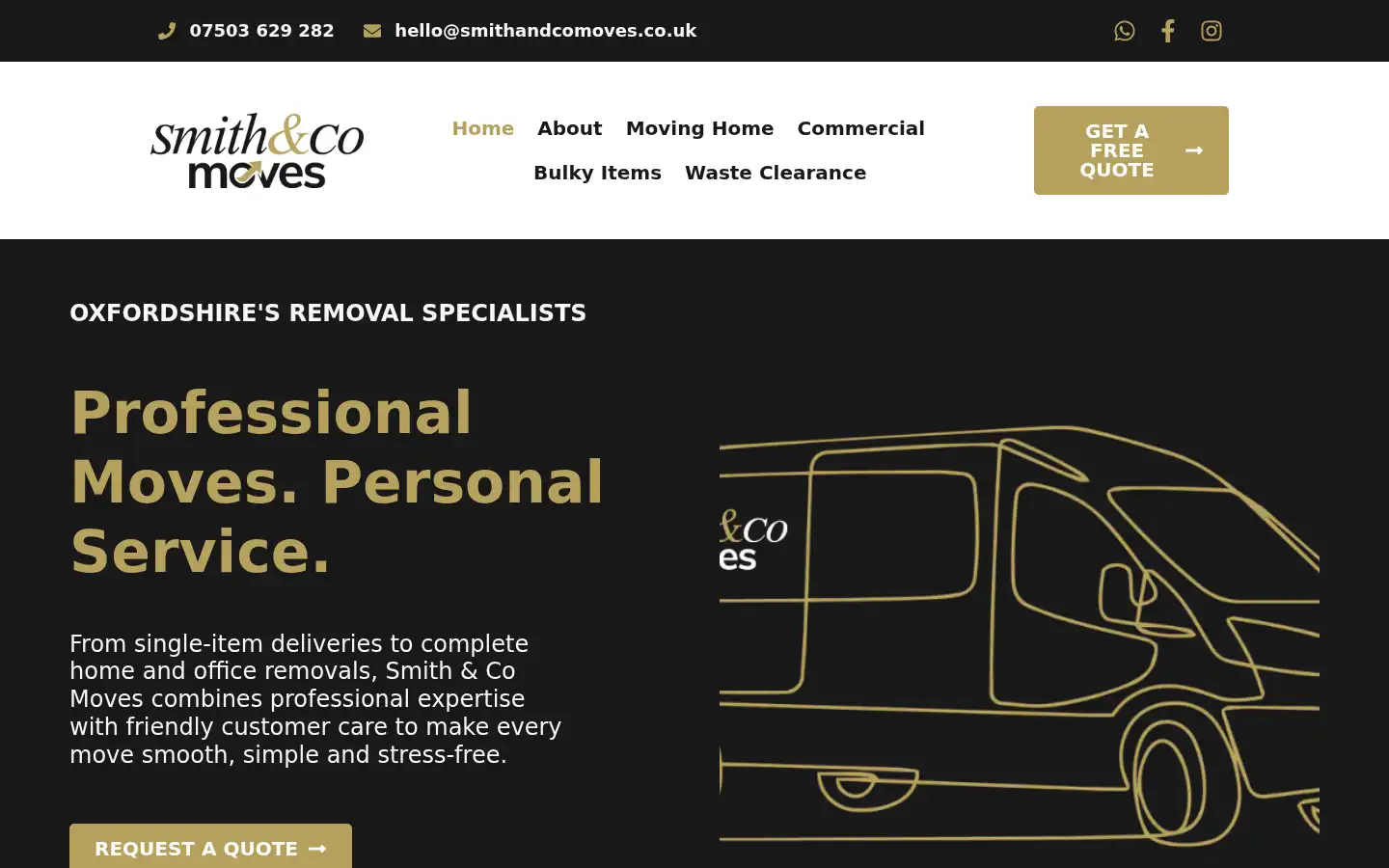 Screenshot of smithandcomoves.co.uk