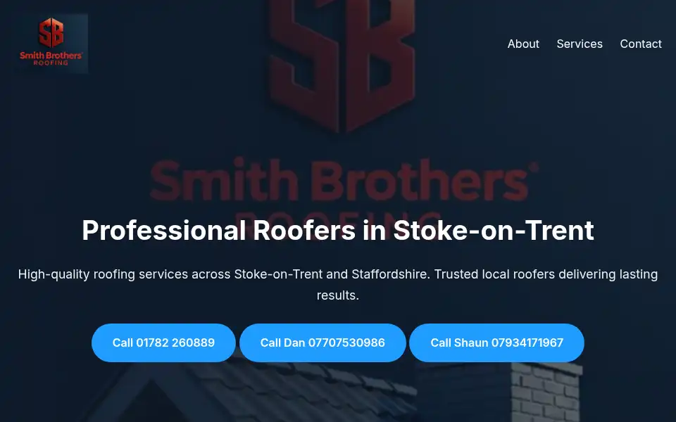 Screenshot of smithbrothersroofing.co.uk
