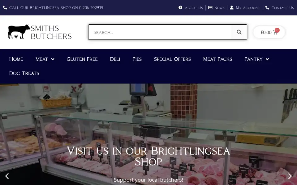Screenshot of smithsbutcher.co.uk