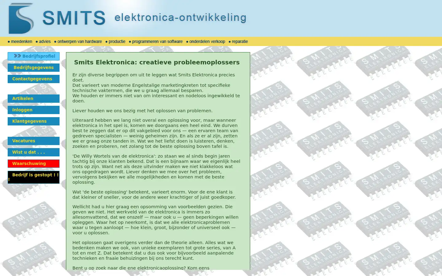 Screenshot of smits-elektronica.nl
