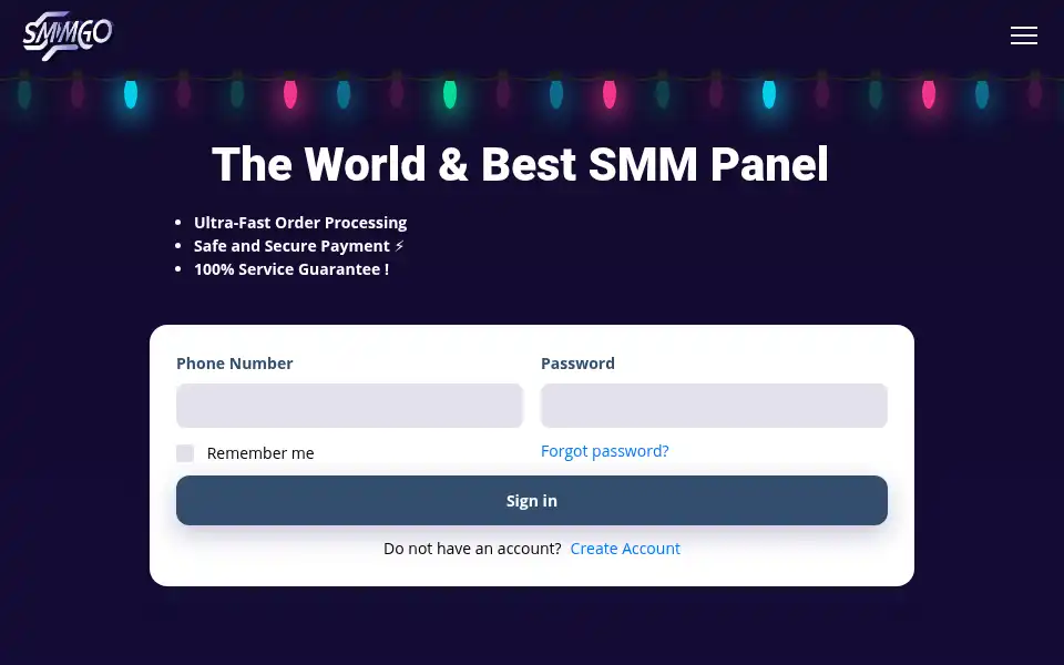 Screenshot of smmgo.in