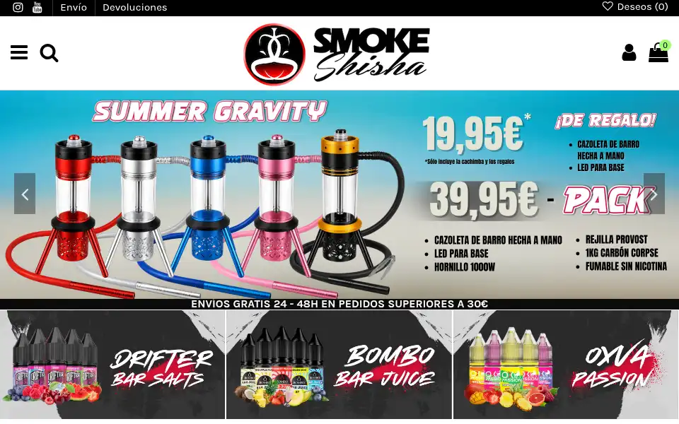 Screenshot of smokeshisha.es
