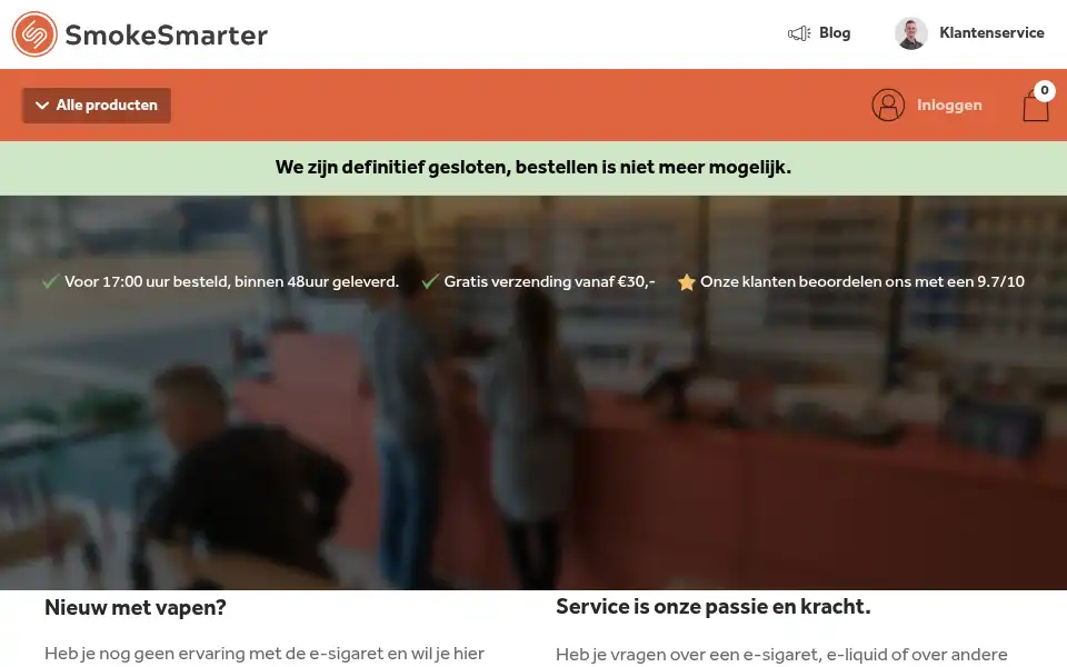 Screenshot of smokesmarter.nl