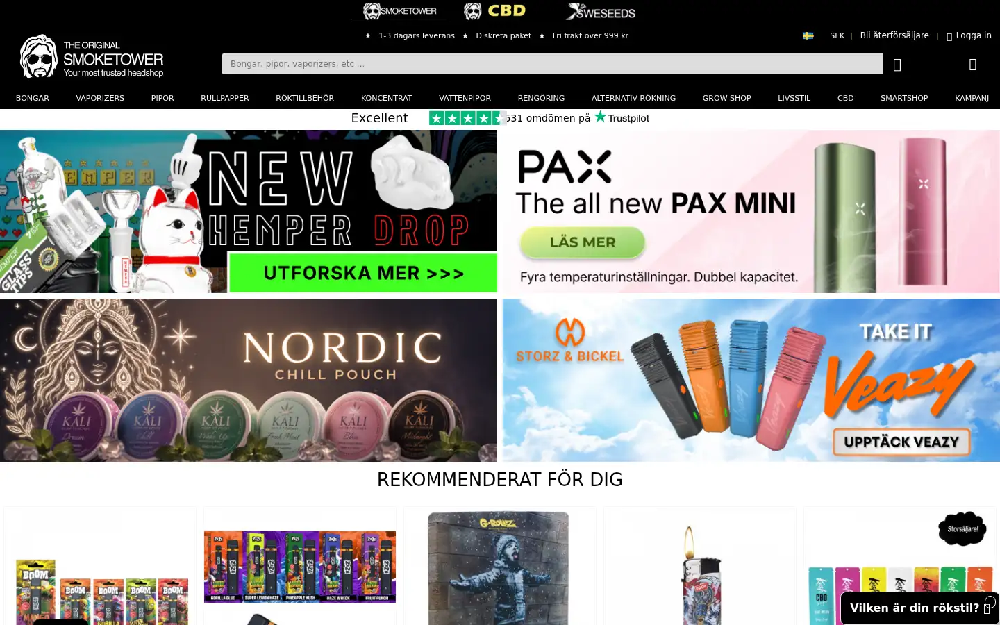 Screenshot of smoketower.com