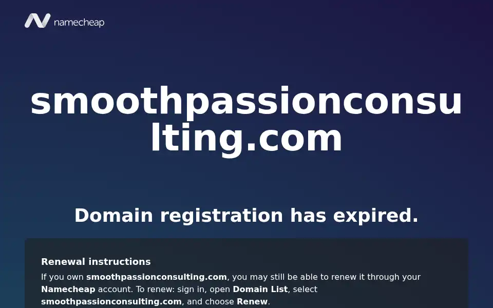 Screenshot of smoothpassionconsulting.com