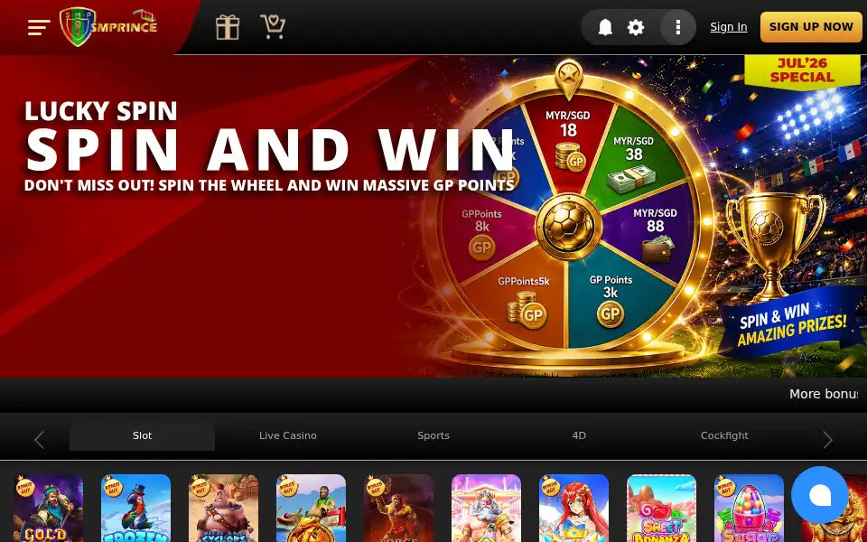 Screenshot of smprince8.com