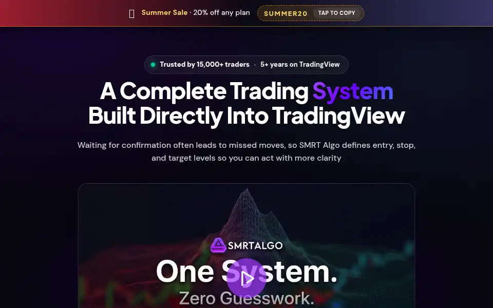Screenshot of smrtalgo.com