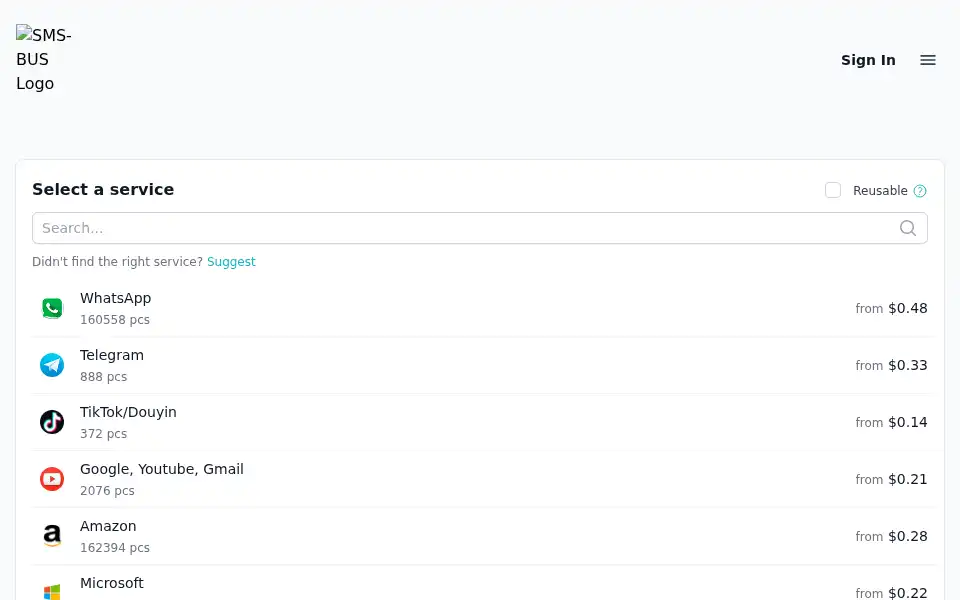 Screenshot of sms-bus.com