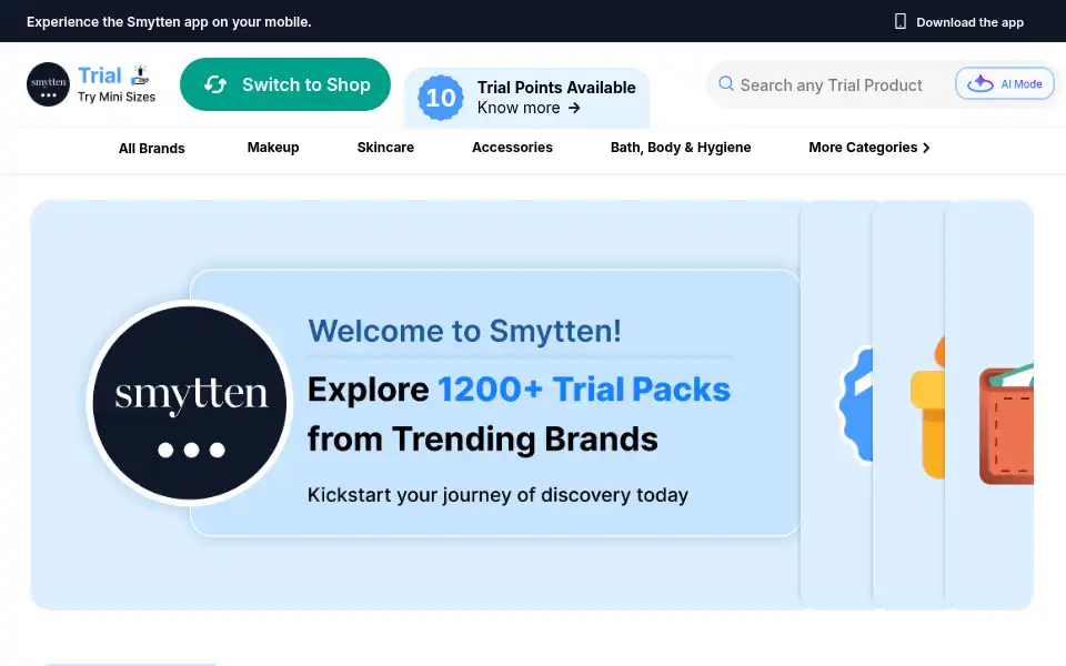 Screenshot of smytten.com