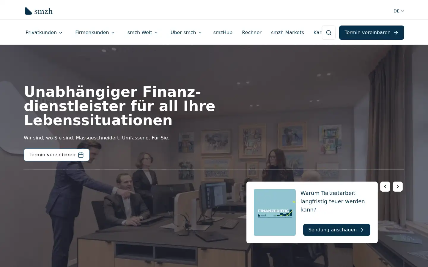 Screenshot of smzh.ch