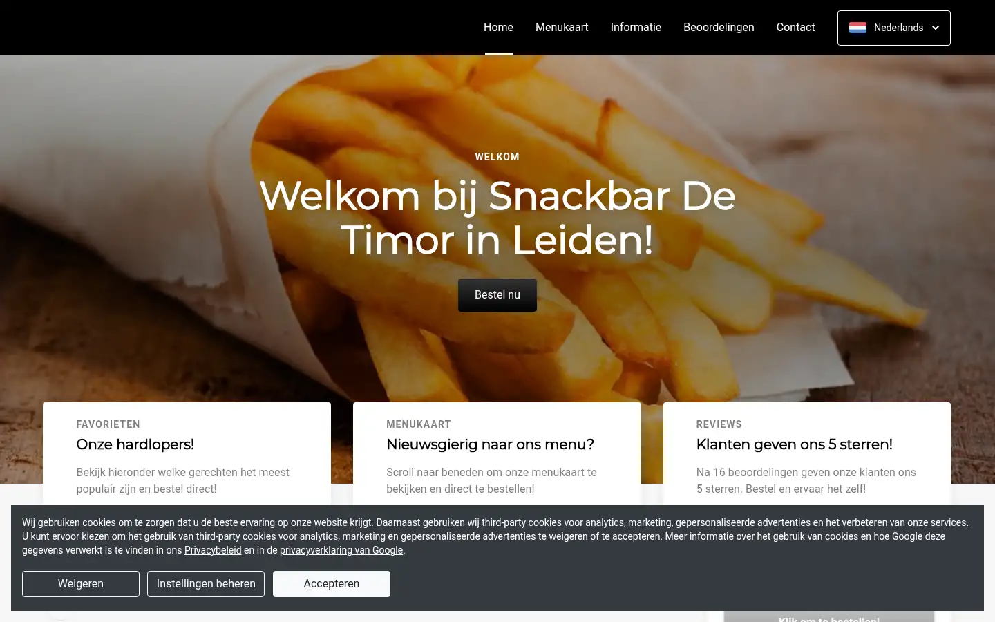 Screenshot of snackbardetimor.nl