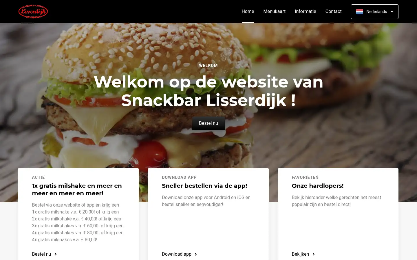 Screenshot of snackbarlisserdijk.nl