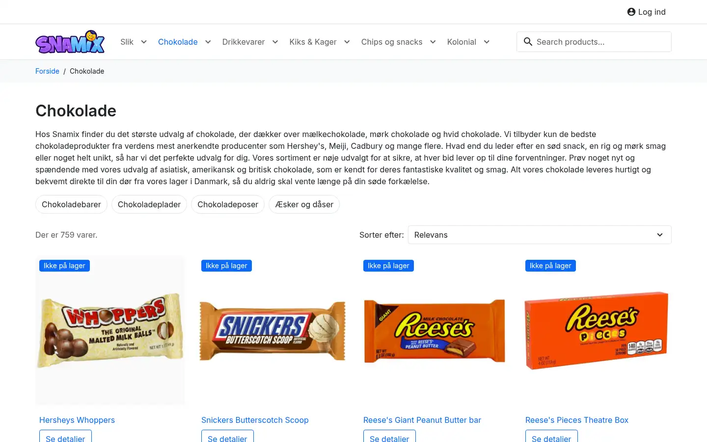 Screenshot of snamix.dk